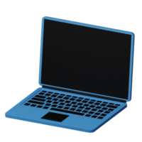 il computer portatile 3d icona illustrazione png