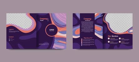 Purple Dynamic Flow Creative Company Profile vector