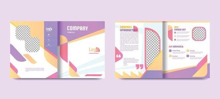 Simply Soft Pastel Creative Company Profile vector