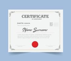 certificado modelo diseño con vector