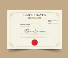certificate template design with Vector