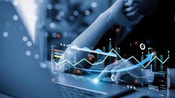 Business Intelligence concept - data analysis, management tools, intelligence, corporate strategy creation, data-driven decision making photo
