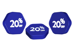 fascio di forma sconto percentuale cartello icona blu colore png