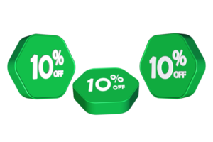 fascio di forma sconto percentuale cartello icona verde colore png