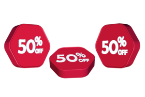 bundle of shape discount percentage  sign icon red color png