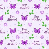 Happy Mother Day Seamless Pattern Design in Element Decoration Template Hand Drawn Cartoon Flat Illustration vector