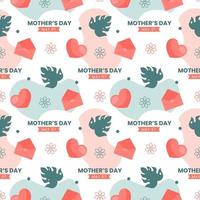 Happy Mother Day Seamless Pattern Design in Element Decoration Template Hand Drawn Cartoon Flat Illustration vector