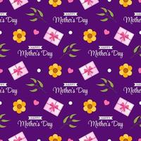 Happy Mother Day Seamless Pattern Design in Element Decoration Template Hand Drawn Cartoon Flat Illustration vector