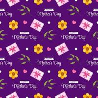 Happy Mother Day Seamless Pattern Design in Element Decoration Template Hand Drawn Cartoon Flat Illustration vector