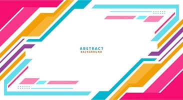 Colorful geometric frame background vector