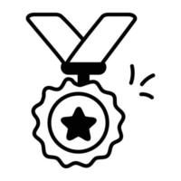 Trendy Star Medal vector