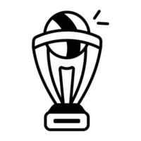 Trendy Cricket Trophy vector