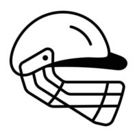 casco de cricket de moda vector