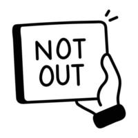 Trendy Not Out vector