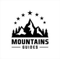 Mountain Logos. Flat design logo template. Vector Illustrator