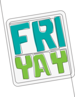 een doorlopend lijn tekening van motiverende en inspirerend belettering typografie citaat - friyay. kalligrafische ontwerp voor afdrukken, kaart, banier, poster. single lijn trek ontwerp grafisch illustratie png