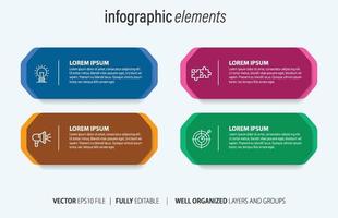 Business Infographic with modern design vector. vector