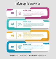 Infographics design vector and marketing icons can be used for workflow layout, diagram, annual report, web design. Business concept with 4 options, steps or processes.