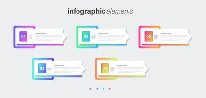 plantilla de diseño infográfico vectorial con 4 opciones o pasos vector