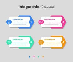 plantilla de diseño infográfico vectorial con 4 opciones o pasos vector