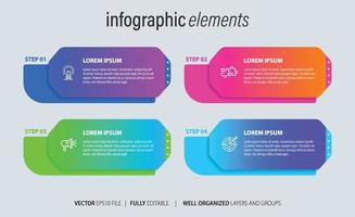 negocio infografía con moderno diseño vector. vector