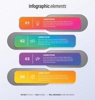 Four numbered rectangular frames placed in horizontal row. Concept of 4 stages of marketing strategy. Modern flat infographic design template. Simple vector illustration for business presentation