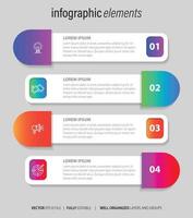 Infographics design vector and marketing icons can be used for workflow layout, diagram, annual report, web design. Business concept with 4 options, steps or processes.