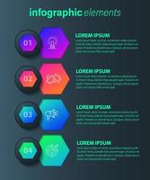 Vector infographic design template with 4 options or steps