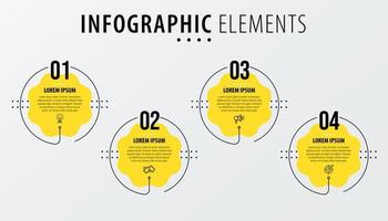 visualización de datos comerciales. diagrama del proceso. elementos abstractos de gráfico, diagrama con pasos, opciones, partes o procesos. plantilla de negocio vectorial para presentación. concepto creativo para infografía. vector