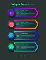 Vector infographic design template with 4 options or steps