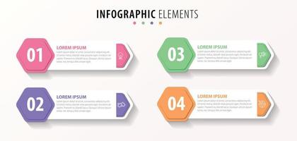 Business data visualization. Process chart. Abstract elements of graph, diagram with steps, options, parts or processes. Vector business template for presentation. Creative concept for infographic.