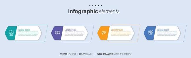 infografía elementos datos visualización vector