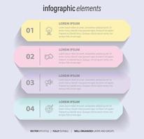 Infographics design vector and marketing icons can be used for workflow layout, diagram, annual report, web design. Business concept with 4 options, steps or processes.