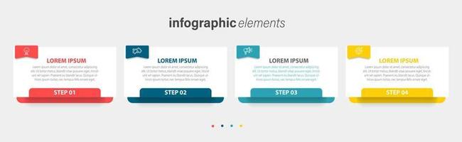 plantilla de diseño infográfico vectorial con 4 opciones o pasos vector