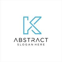 Abstract letter K logo design. Creative,Premium Minimal emblem design template. Graphic Alphabet Symbol for Corporate Business Identity. vector