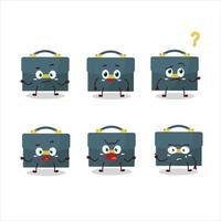 Cartoon character of briefcase with what expression vector