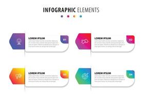 visualización de datos comerciales. diagrama del proceso. elementos abstractos de gráfico, diagrama con pasos, opciones, partes o procesos. plantilla de negocio vectorial para presentación. concepto creativo para infografía. vector