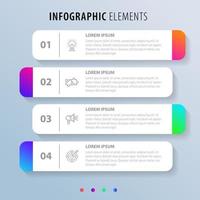 visualización de datos comerciales. diagrama del proceso. elementos abstractos de gráfico, diagrama con pasos, opciones, partes o procesos. plantilla de negocio vectorial para presentación. concepto creativo para infografía. vector