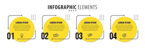 Business data visualization. Process chart. Abstract elements of graph, diagram with steps, options, parts or processes. Vector business template for presentation. Creative concept for infographic.