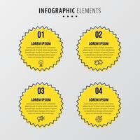 visualización de datos comerciales. diagrama del proceso. elementos abstractos de gráfico, diagrama con pasos, opciones, partes o procesos. plantilla de negocio vectorial para presentación. concepto creativo para infografía. vector