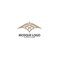 mezquita Hazme plano logo sencillo línea forma. vector ilustración.