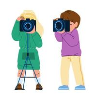 kid photographer vector