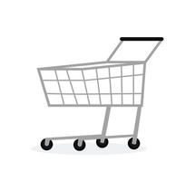 Shopping cart isolated vector illustration