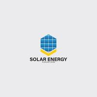 solar panel eléctrico energía empresa logo vector