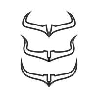Bull horn logo and symbol template icons app vector