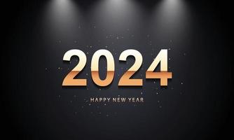 2024 Happy New Year Background Design. Greeting Card, Banner, Poster. Vector Illustration.