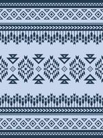 Aztec vector seamless pattern indigo color. Print for wallpaper, textiles and ceramics. Vector illustration.