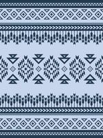 Aztec vector seamless pattern indigo color. Print for wallpaper, textiles and ceramics. Vector illustration.