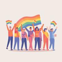 lgbt pride day and month gay parade vector