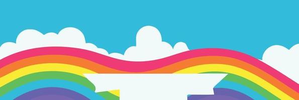 lgbt pride day and month rainbow background vector